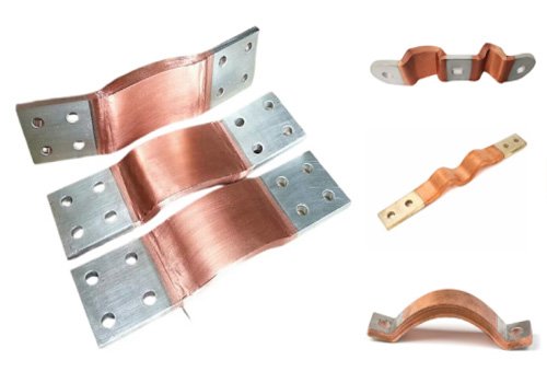 Flexible braided copper busbar and connector examples