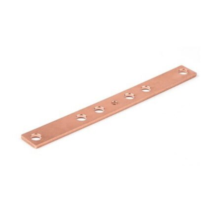 Straight Copper Busbar with Holes