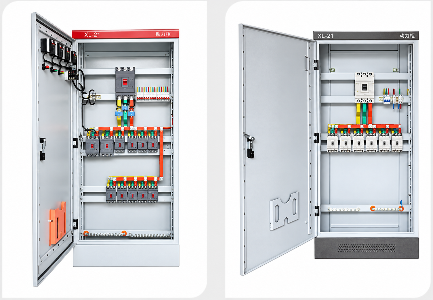 PVC-insulated formed copper busbars installed in low-voltage power distribution cabinets